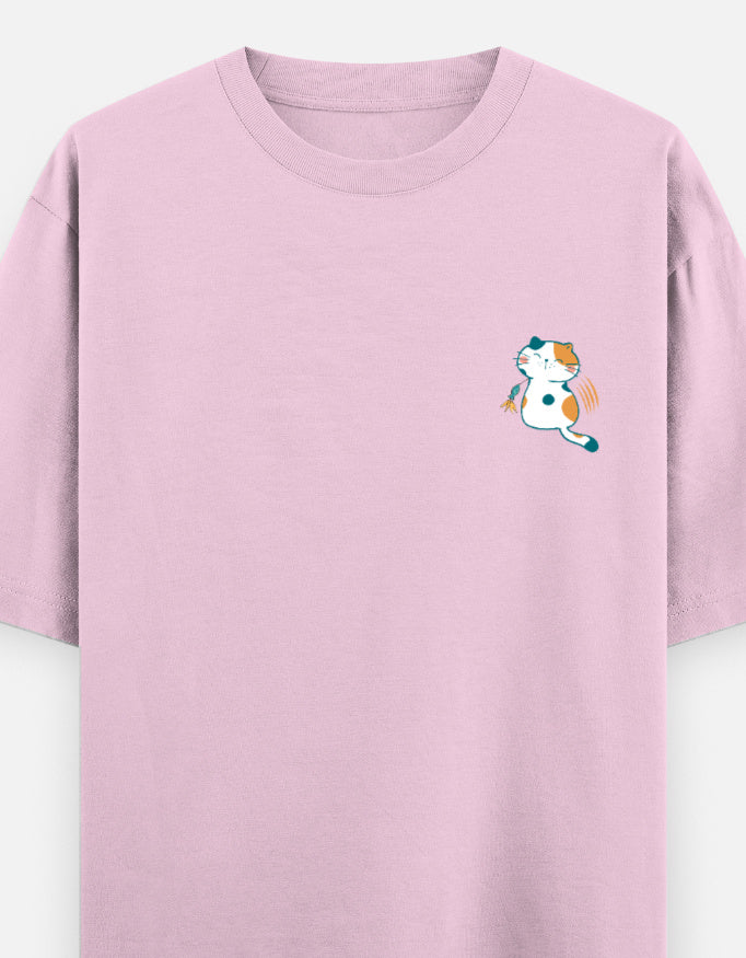 Light Baby Pink – Cat Spirit Animal Oversized Tee
