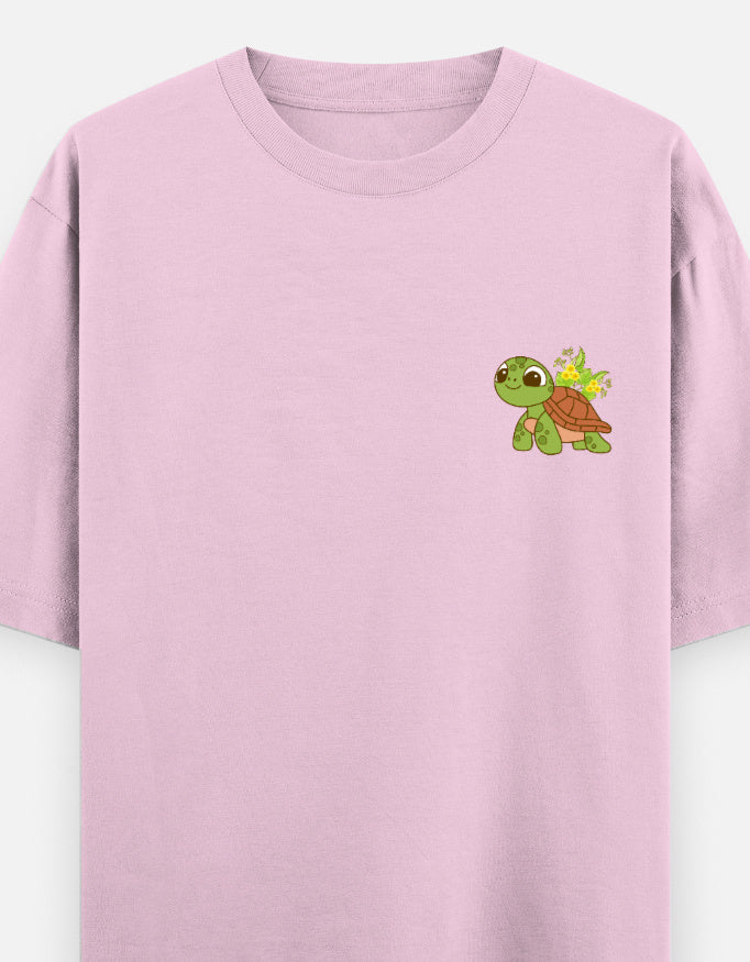 Light Baby Pink – Tortoise Spirit Animal Oversized Tee