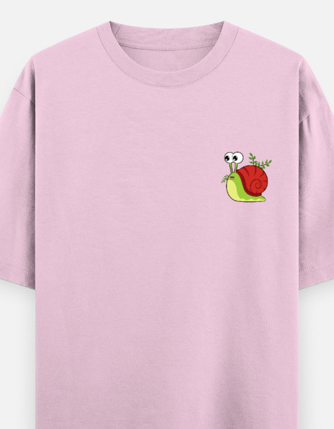 Light Baby Pink – Snail Spirit Animal Oversized Tee