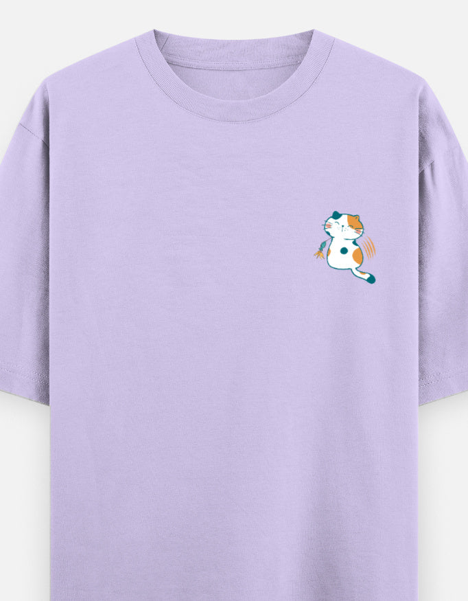 Lavender – Cat Spirit Animal Oversized Tee
