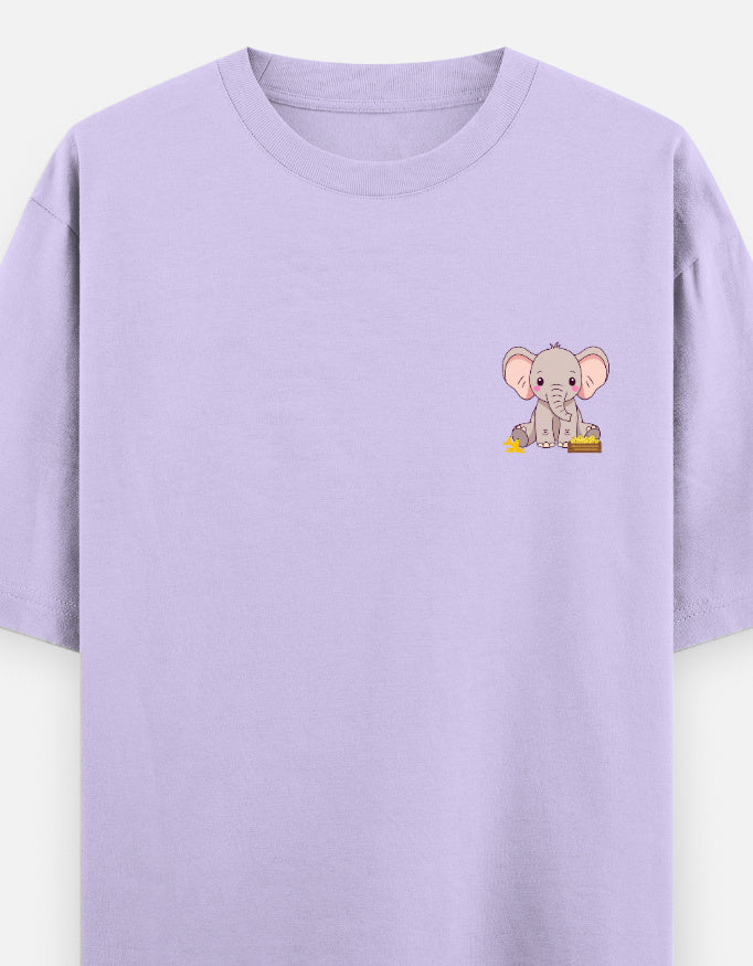 Ivory League oversized t-shirt front pocket print — Lavender drop-shoulder unisex tee | StyleUp.Today