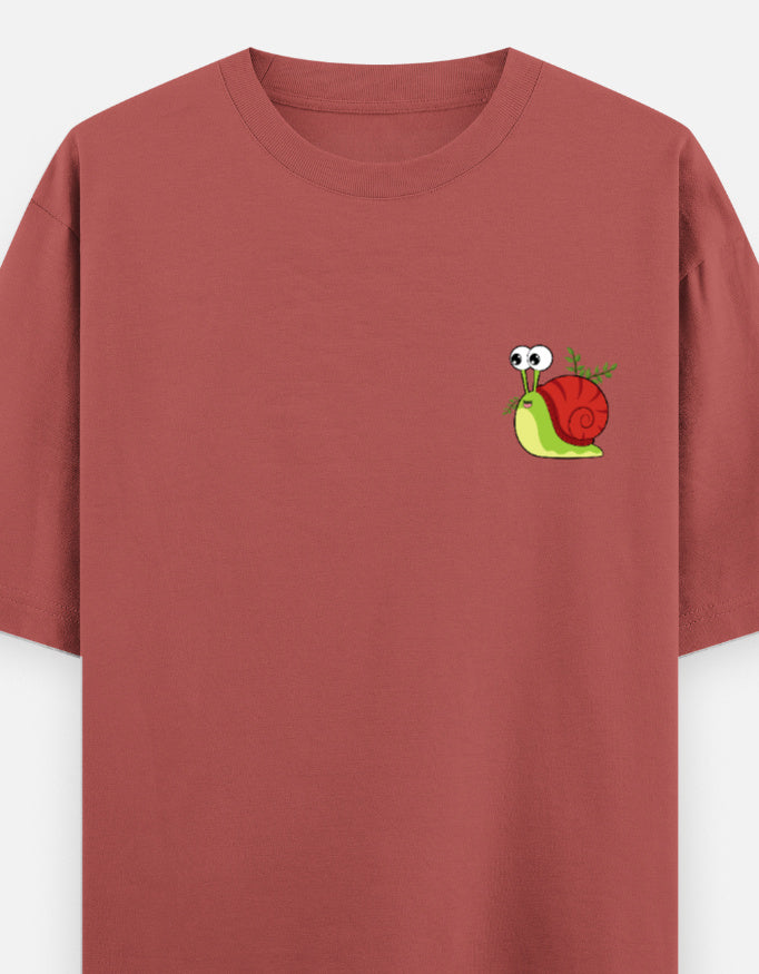 Coral – Snail Spirit Animal Oversized Tee