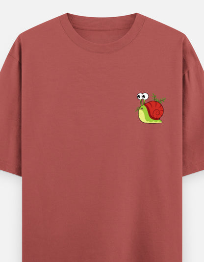 Coral – Snail Spirit Animal Oversized Tee