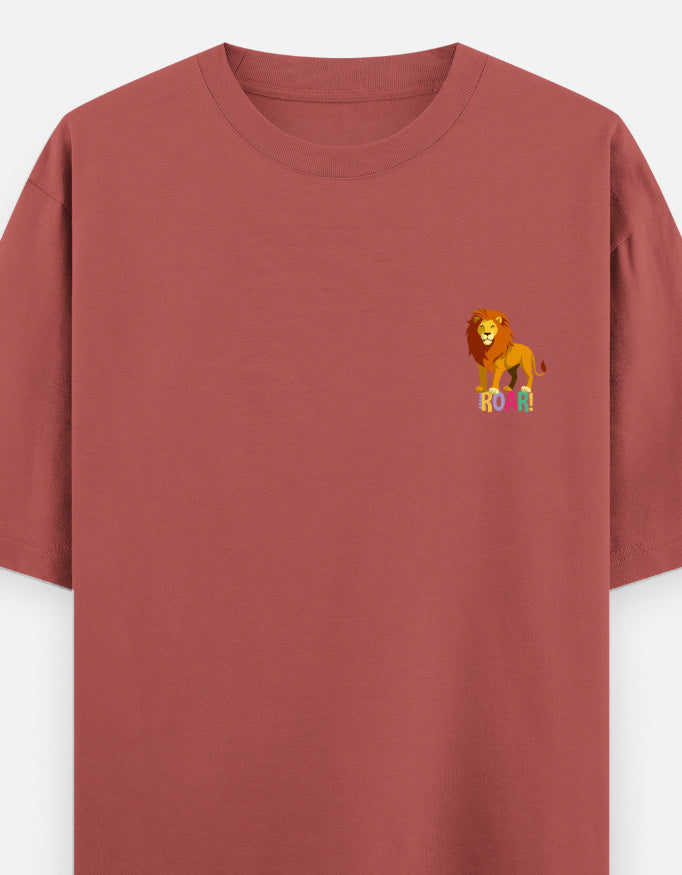 Coral – Lion Spirit Animal Oversized Tee