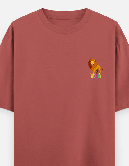 Coral – Lion Spirit Animal Oversized Tee