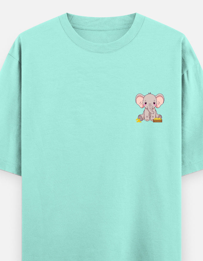 Ivory League oversized t-shirt front pocket print — Mint drop-shoulder unisex tee | StyleUp.Today
