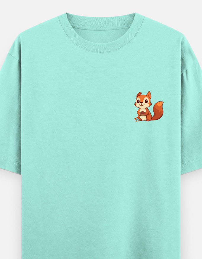 Mint – Squirrel Spirit Animal Oversized Tee