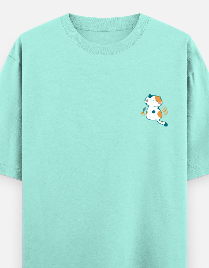 Mint – Cat Spirit Animal Oversized Tee