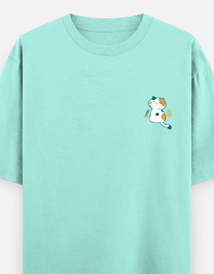 Mint – Cat Spirit Animal Oversized Tee