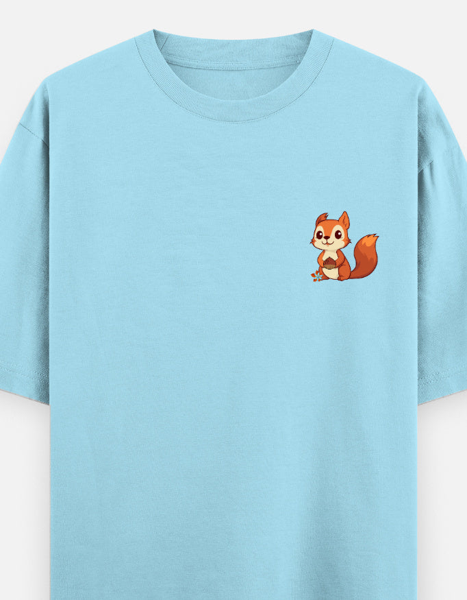 Baby Blue – Squirrel Spirit Animal Oversized Tee