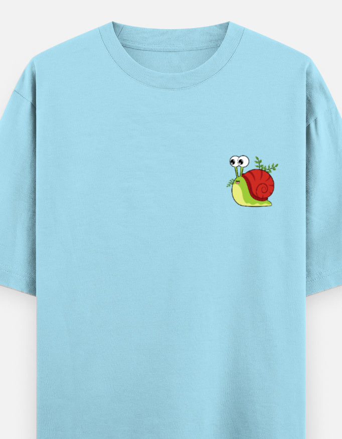 Baby Blue – Snail Spirit Animal Oversized Tee