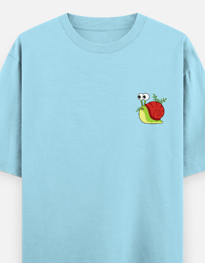 Baby Blue – Snail Spirit Animal Oversized Tee