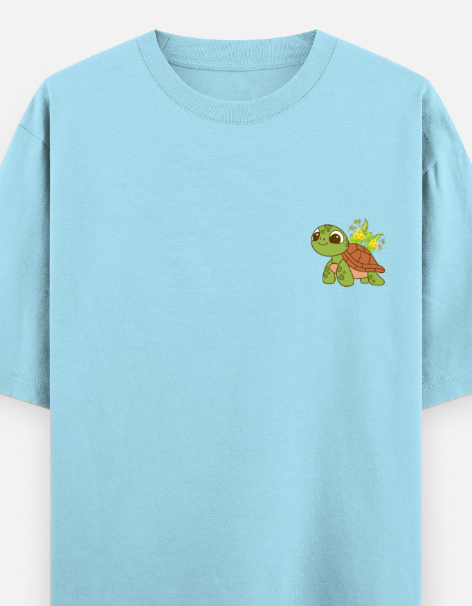 Baby Blue – Tortoise Spirit Animal Oversized Tee