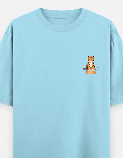 Baby Blue – Tiger Spirit Animal Oversized Tee