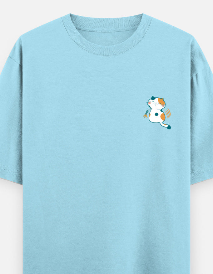 Baby Blue – Cat Spirit Animal Oversized Tee