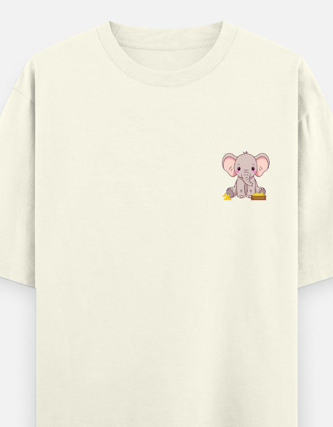 Ivory League oversized t-shirt front pocket print — Off White drop-shoulder unisex tee | StyleUp.Today