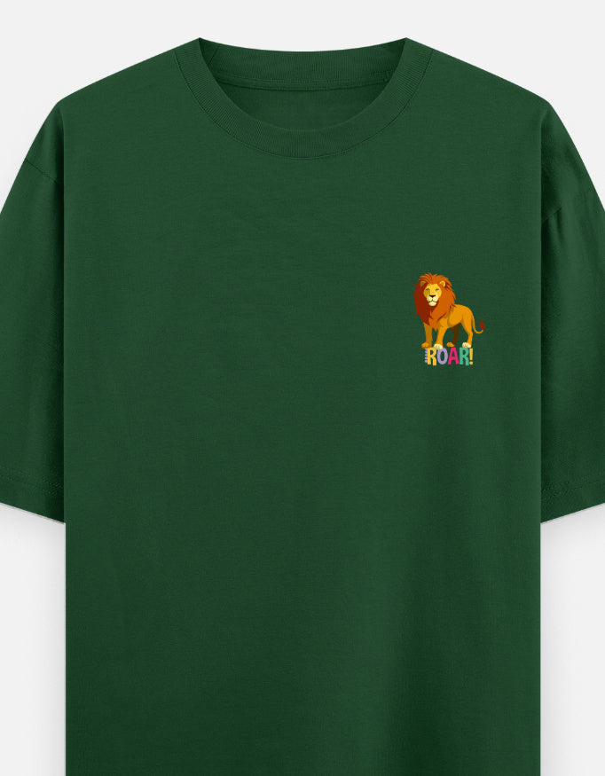 Bottle Green – Lion Spirit Animal Oversized Tee