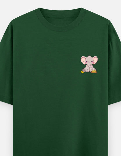 Ivory League oversized t-shirt front pocket print — Bottle Green drop-shoulder unisex tee | StyleUp.Today
