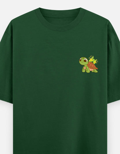 Bottle Green – Tortoise Spirit Animal Oversized Tee