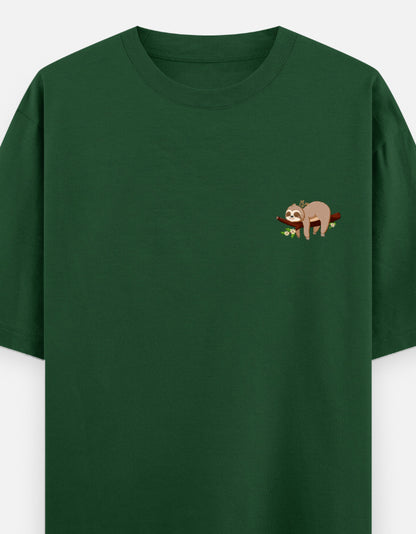 Bottle Green – Sloth Spirit Animal Oversized Tee