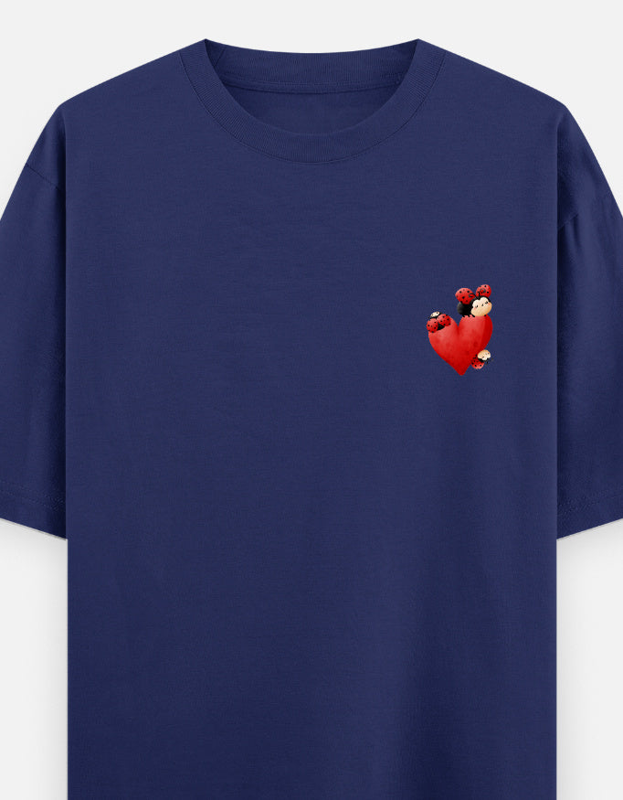 Spot On oversized t-shirt front pocket print — Royal Blue drop-shoulder unisex tee | StyleUp.Today