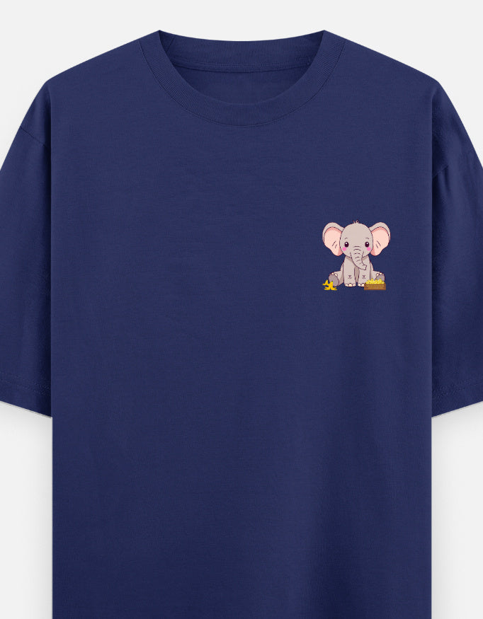 Ivory League oversized t-shirt front pocket print — Royal Blue drop-shoulder unisex tee | StyleUp.Today