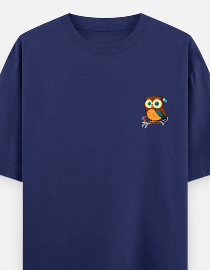 Royal Blue – Owl Spirit Animal Oversized Tee