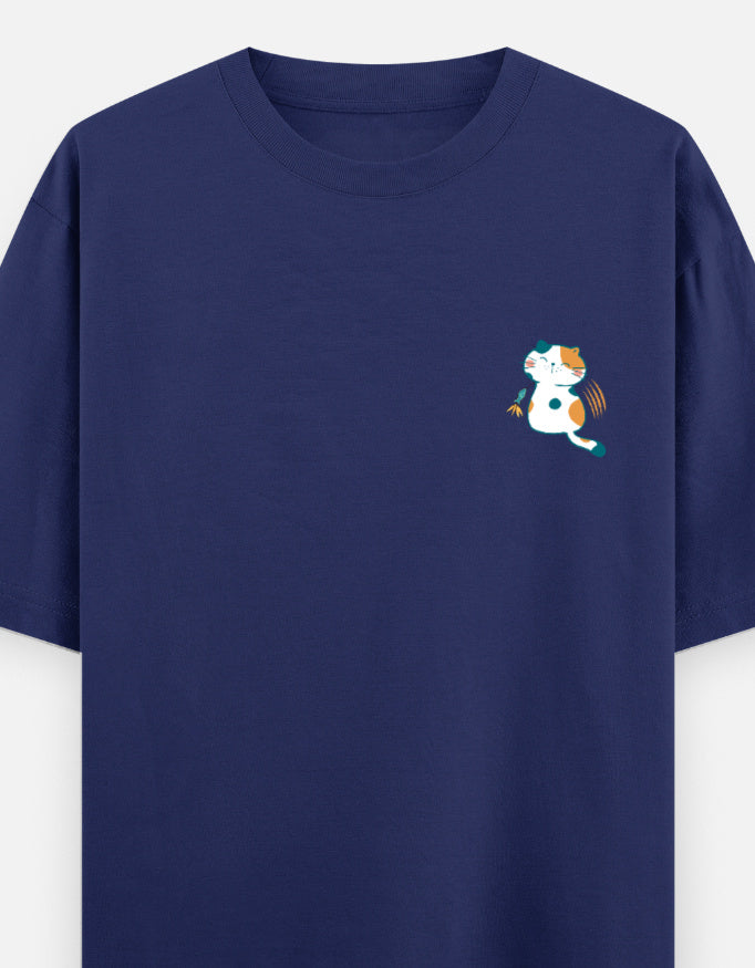 Royal Blue – Cat Spirit Animal Oversized Tee