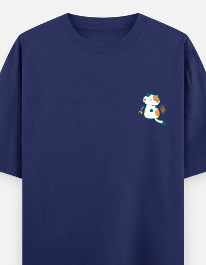 Royal Blue – Cat Spirit Animal Oversized Tee