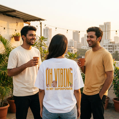 Capy-Zen-Bara oversized graphic tee worn in an Indian street-style setting — varies streetwear India | StyleUp.Today