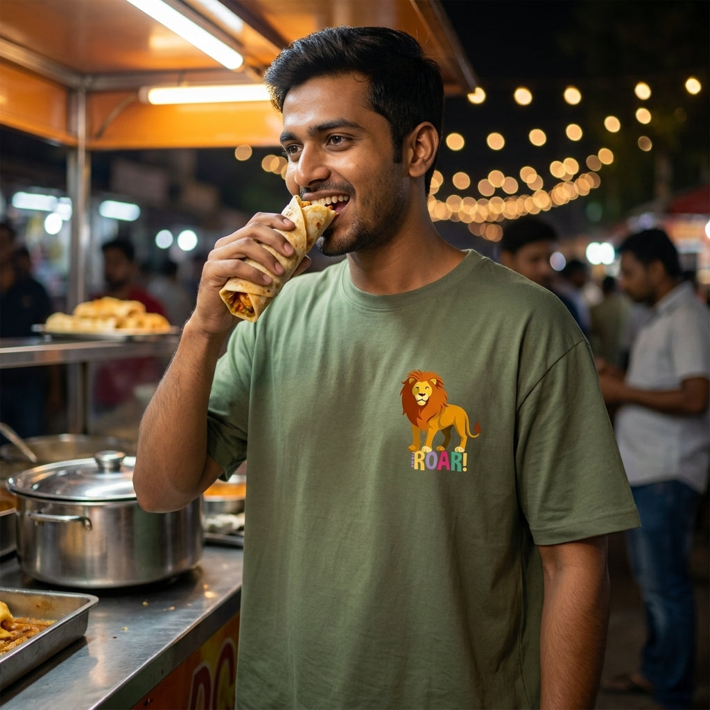 Lion Spirit Animal Oversized Tee – lifestyle