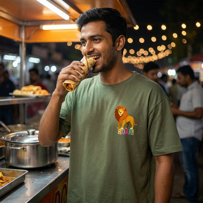 Lion Spirit Animal Oversized Tee – lifestyle