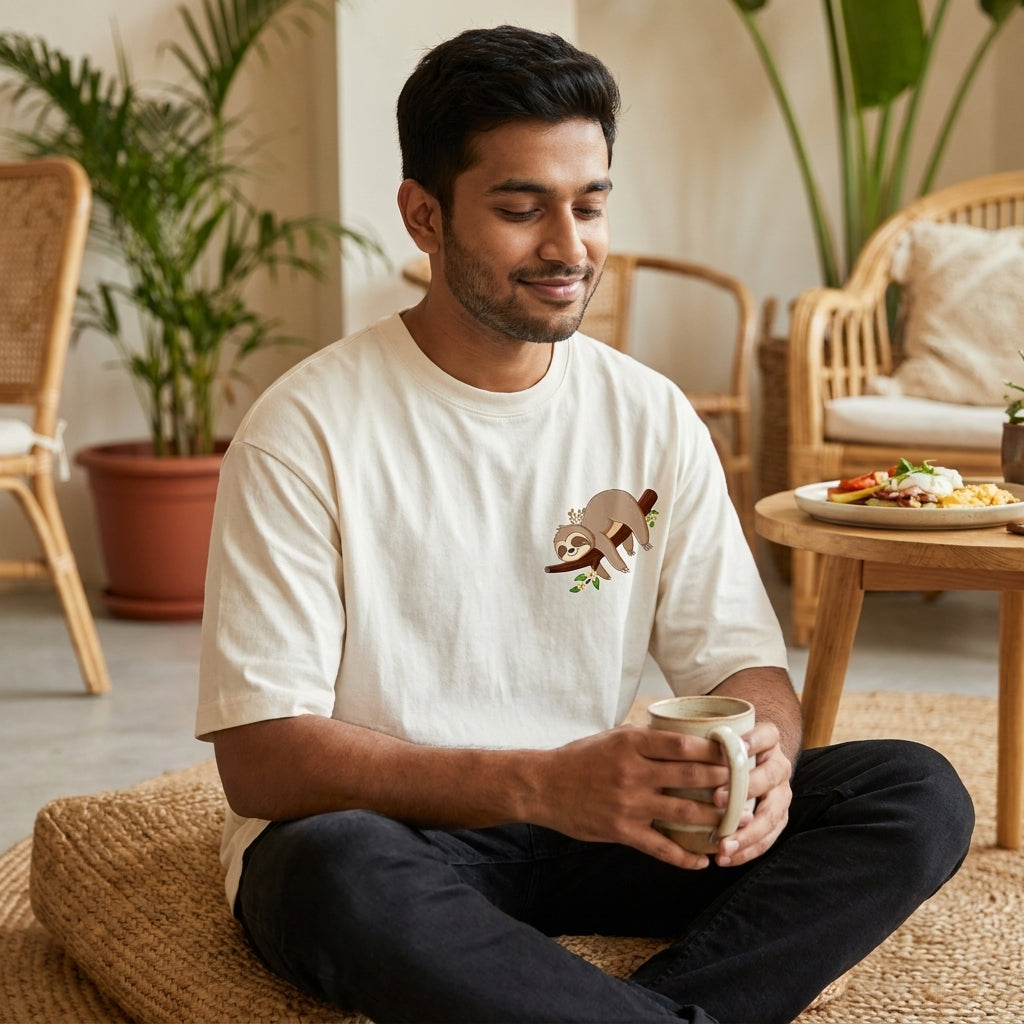 Sloth Spirit Animal Oversized Tee – lifestyle