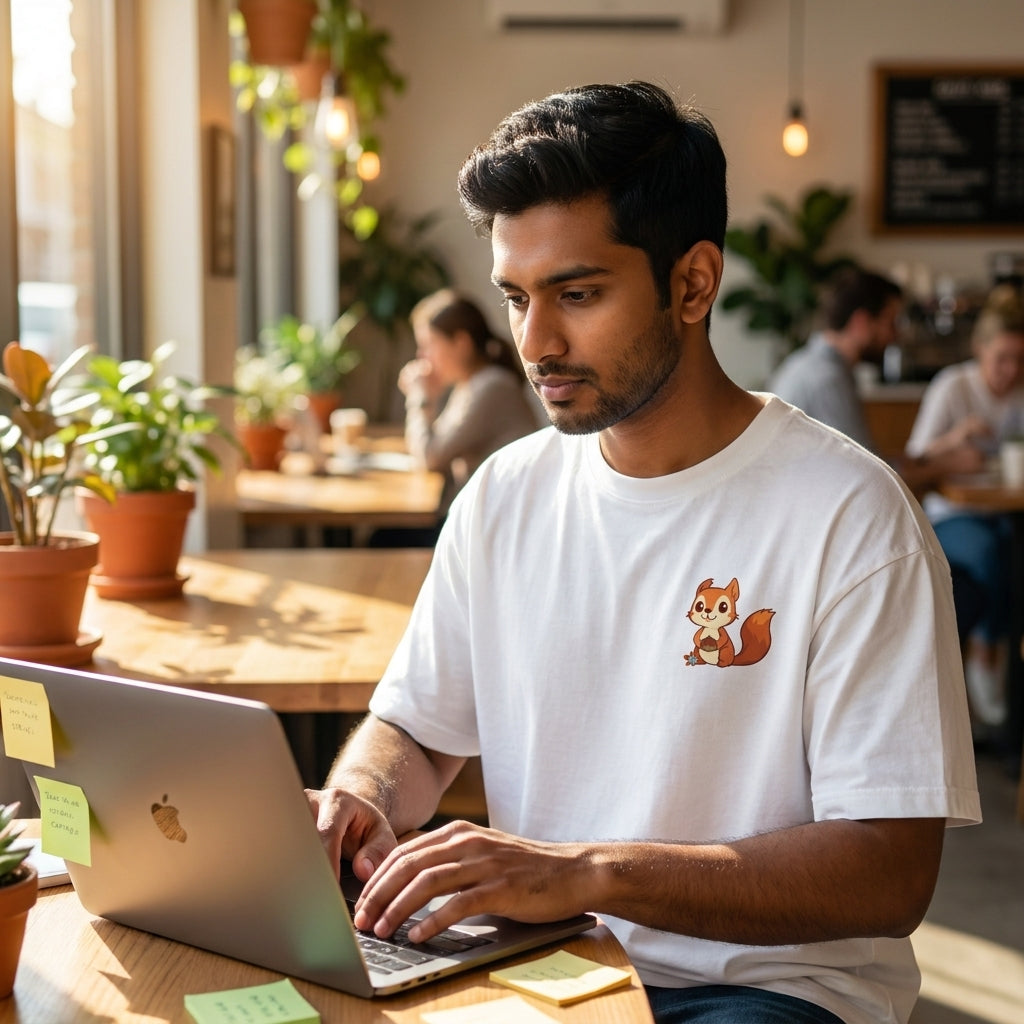Squirrel Spirit Animal Oversized Tee – lifestyle
