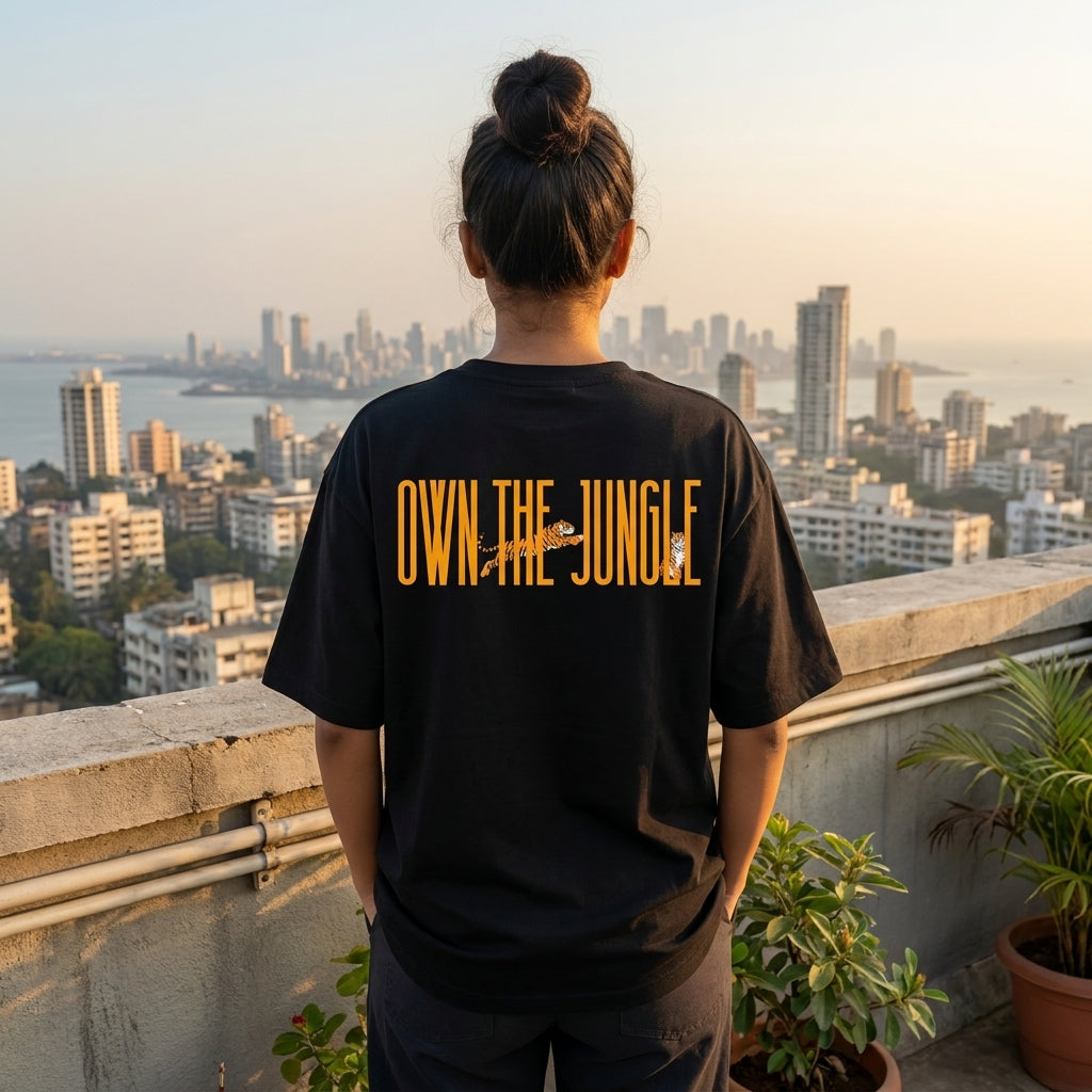 Tiger Spirit Animal Oversized Tee – lifestyle