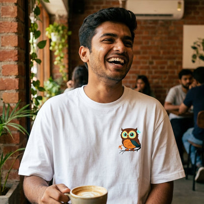 Owl Spirit Animal Oversized Tee – lifestyle