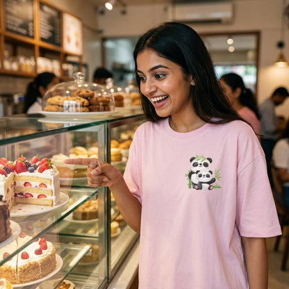 Snack Away oversized t-shirt front pocket print — varies drop-shoulder unisex tee | StyleUp.Today