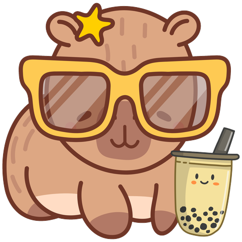 Capybara spirit animal sticker